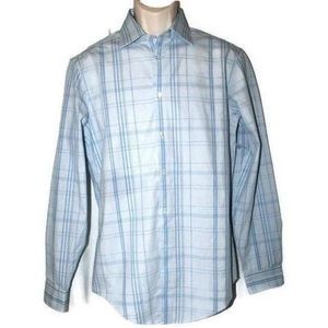 Calvin Klein Men's Slim Fit Plaid Button Front